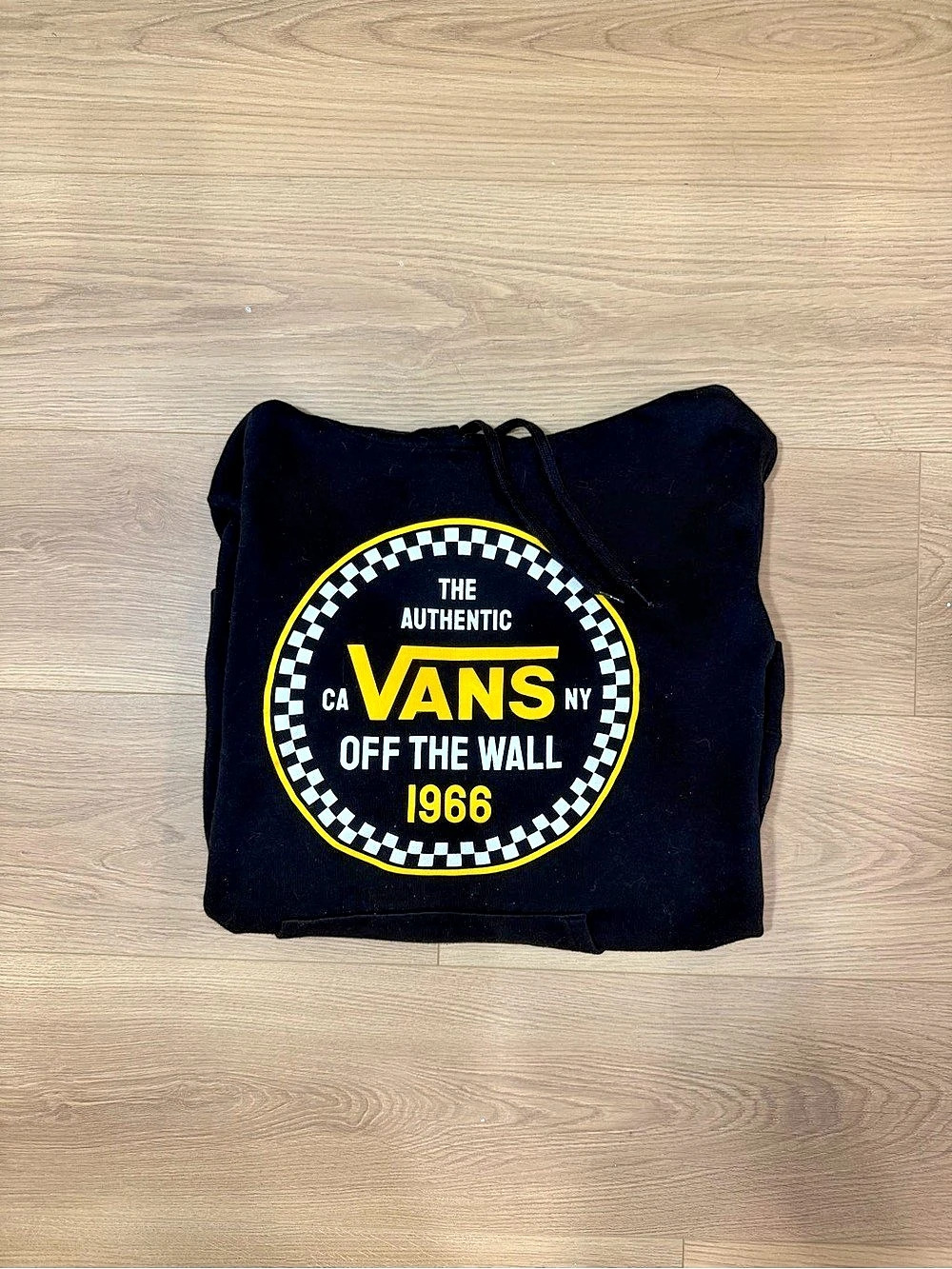 Vans Logo Graphic Hoodie Black & Yellow